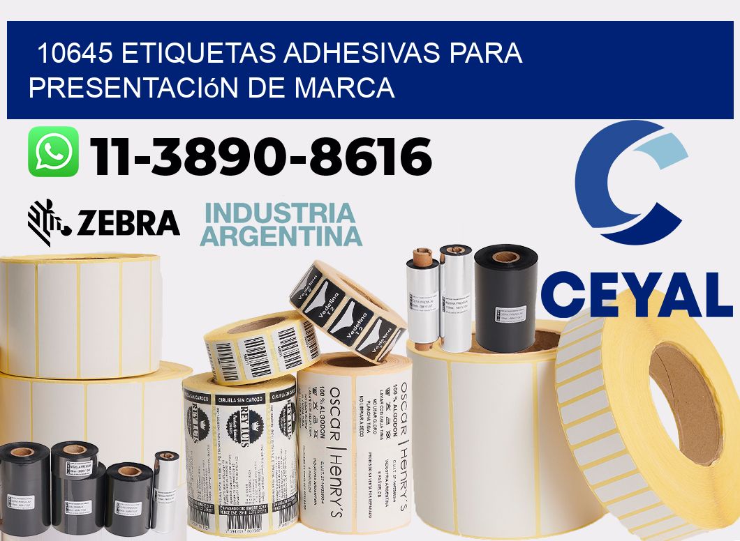 10645 Etiquetas adhesivas para presentación de marca