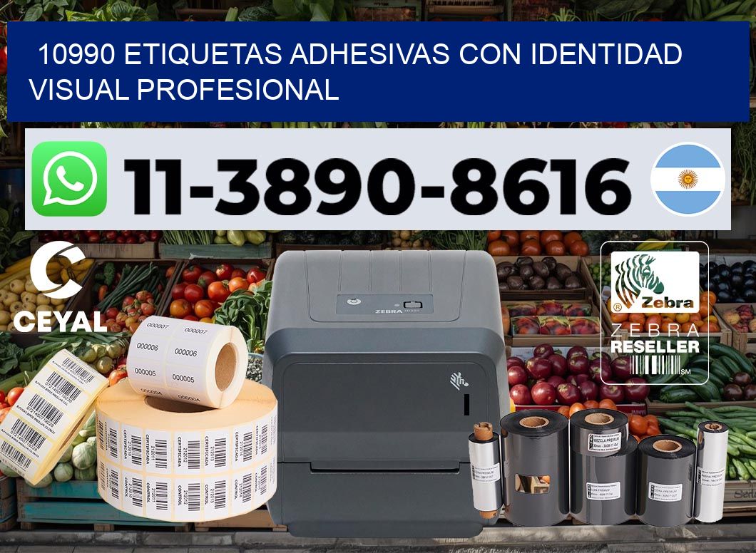 10990 Etiquetas adhesivas con identidad visual profesional