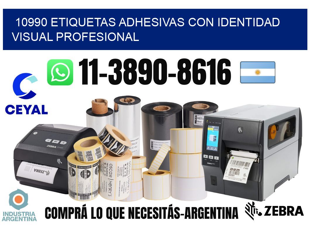 10990 Etiquetas adhesivas con identidad visual profesional