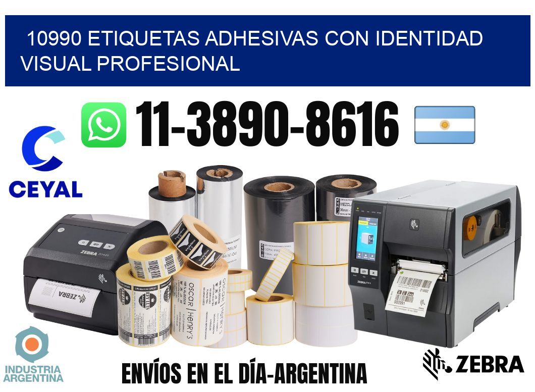 10990 Etiquetas adhesivas con identidad visual profesional
