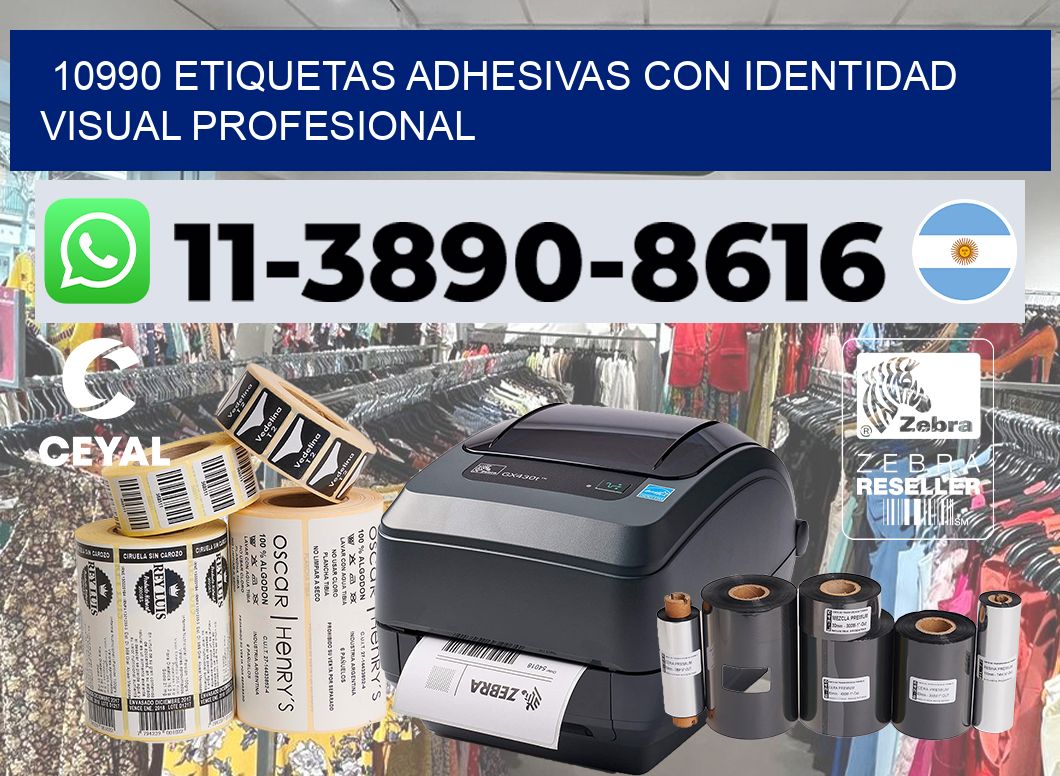 10990 Etiquetas adhesivas con identidad visual profesional