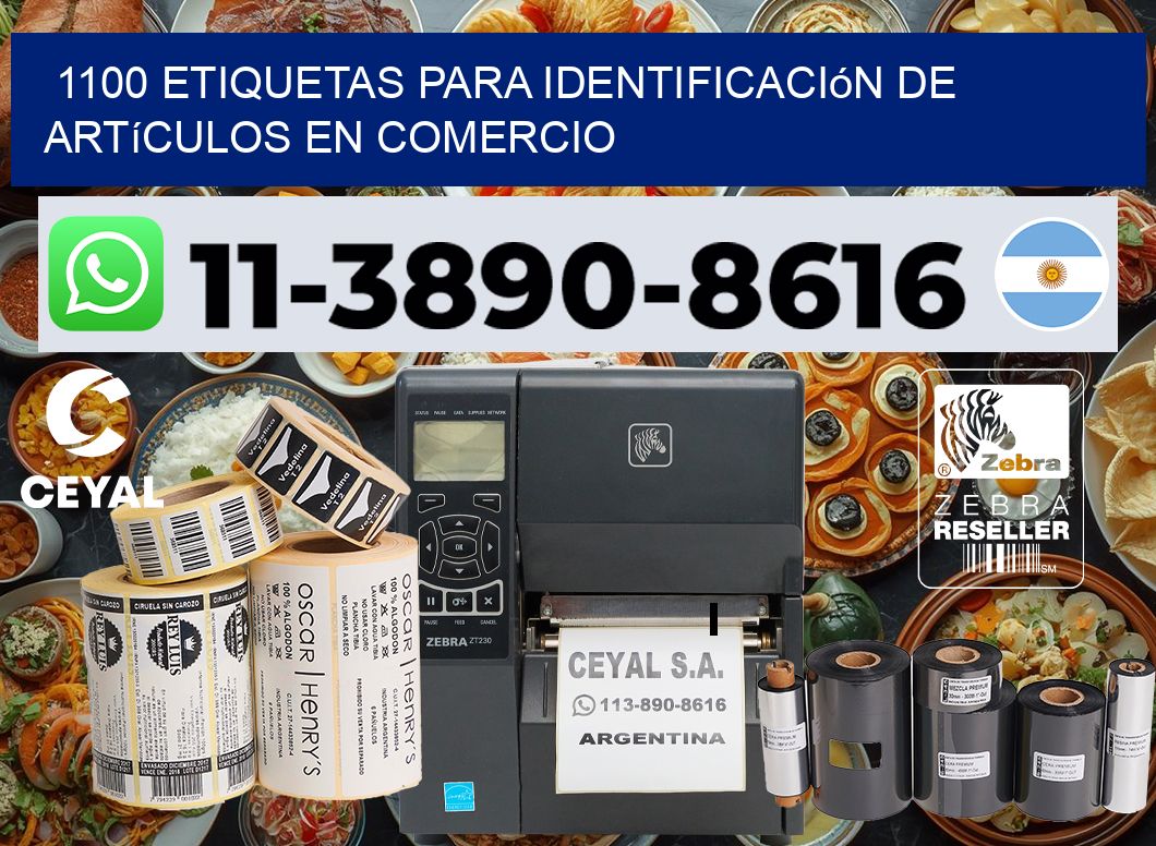 1100 Etiquetas para identificación de artículos en comercio