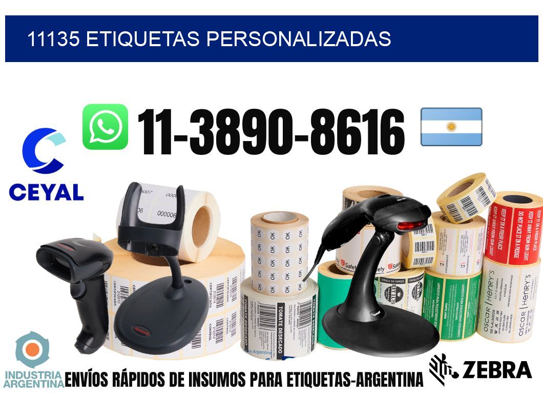 11135 etiquetas personalizadas