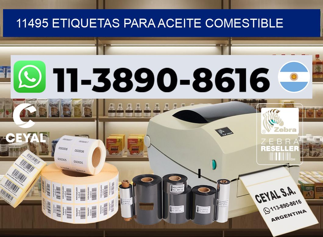 11495 Etiquetas para aceite comestible