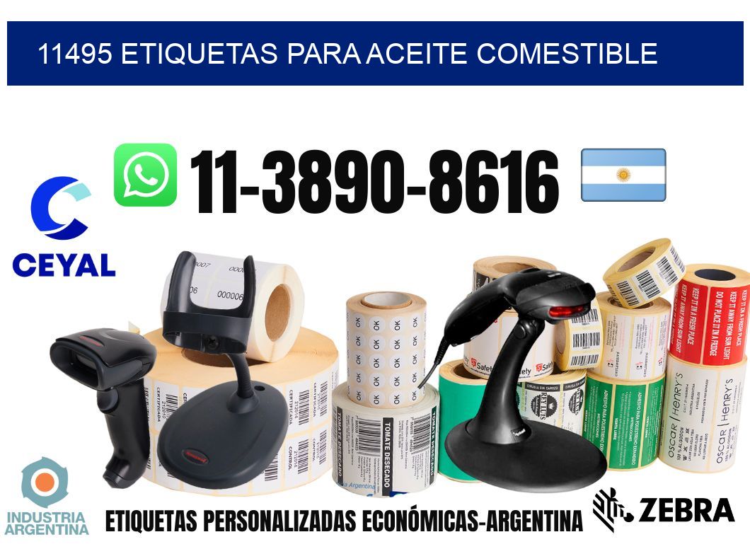 11495 Etiquetas para aceite comestible