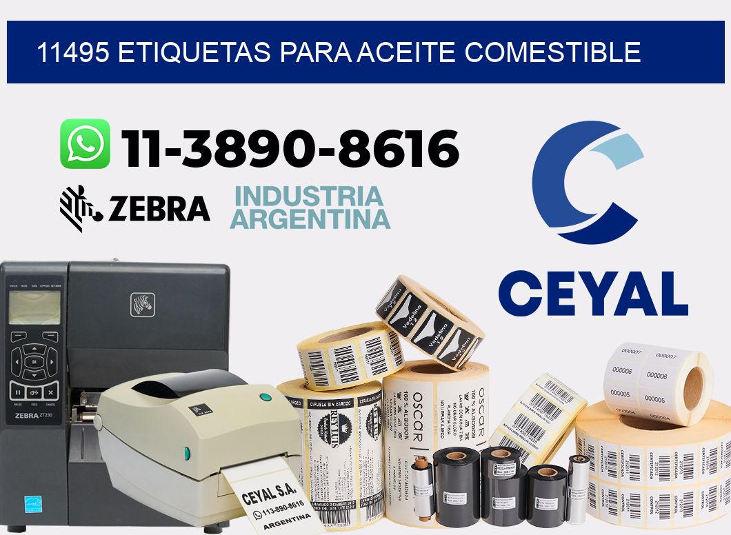 11495 Etiquetas para aceite comestible