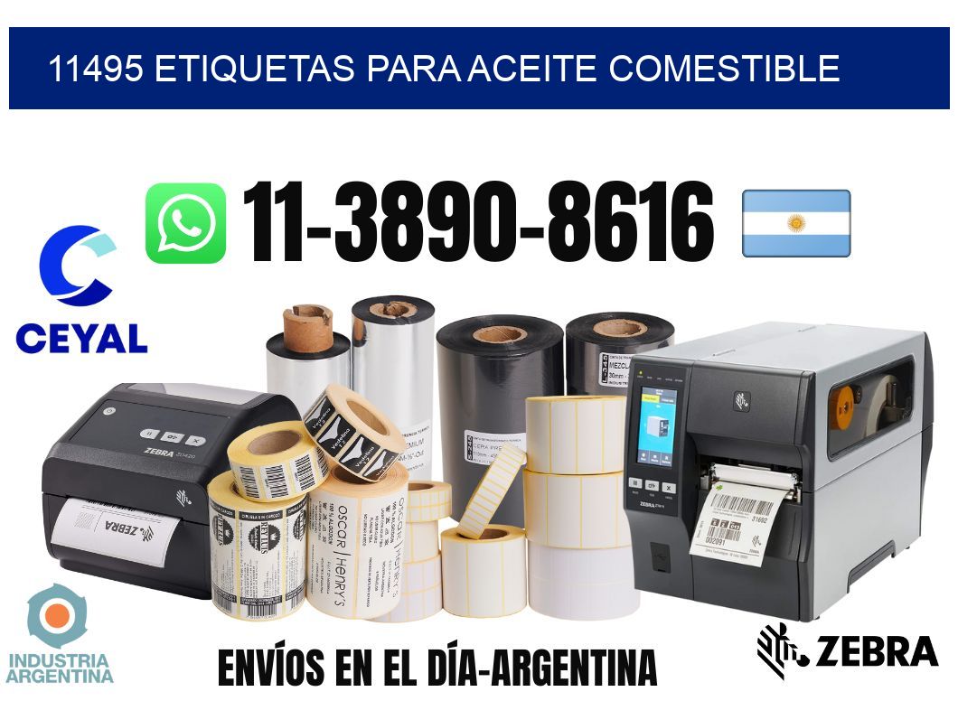 11495 Etiquetas para aceite comestible