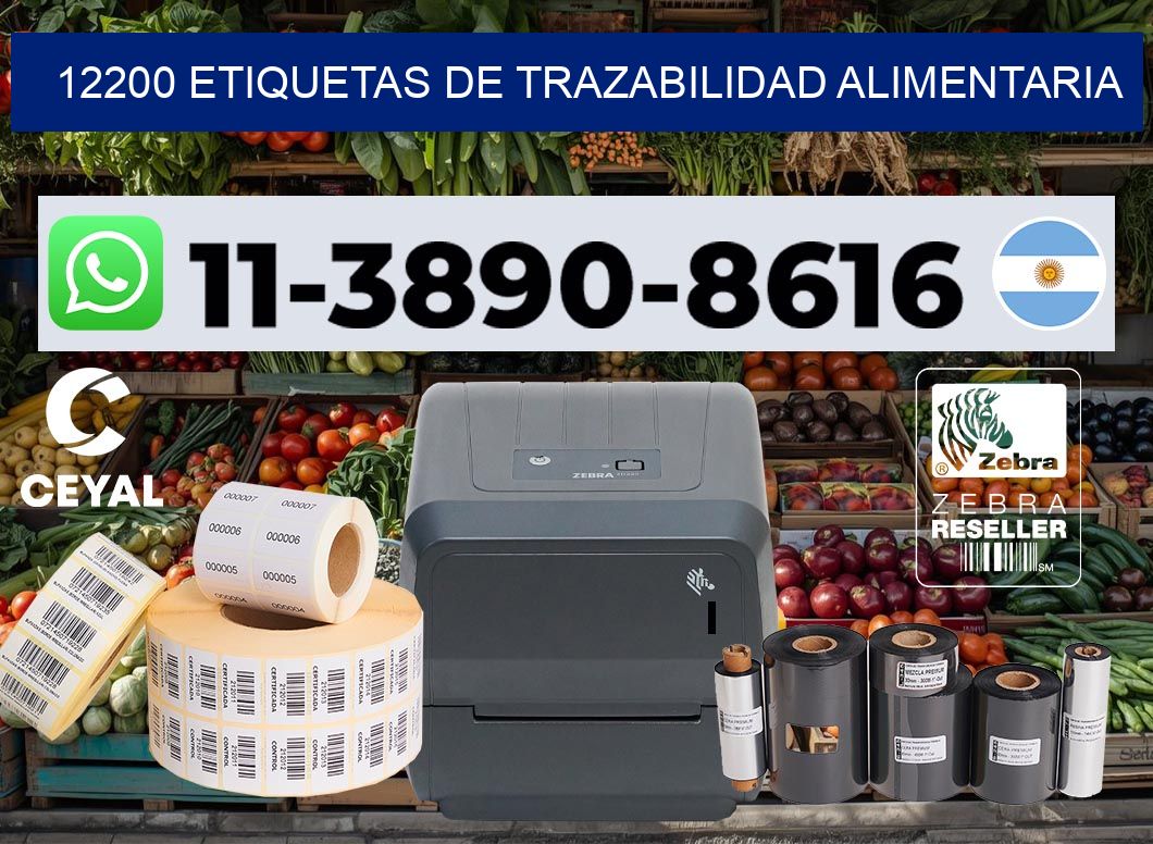 12200 Etiquetas de trazabilidad alimentaria