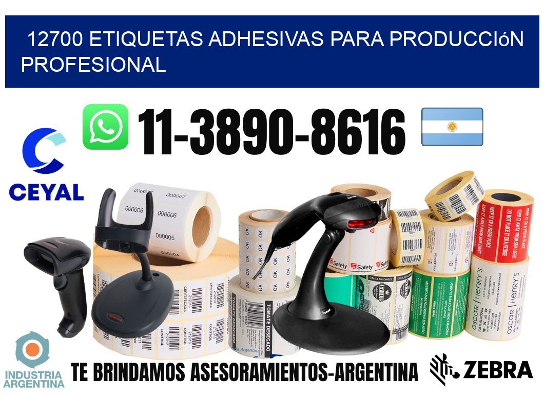 12700 Etiquetas adhesivas para producción profesional