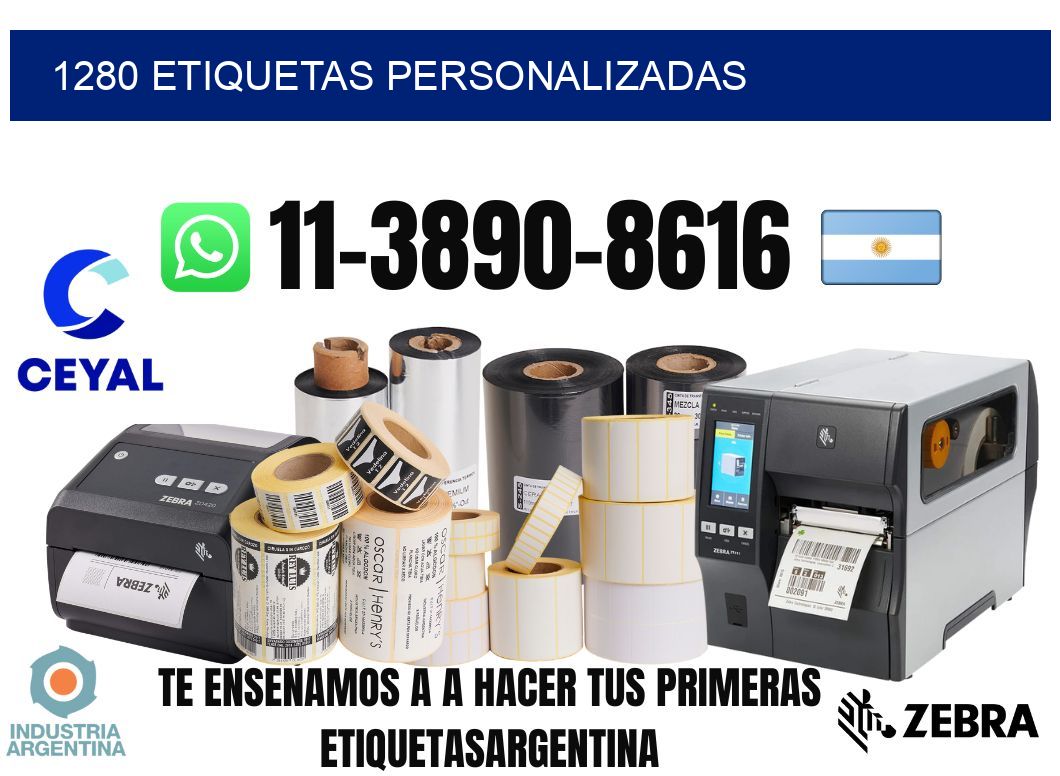 1280 etiquetas personalizadas