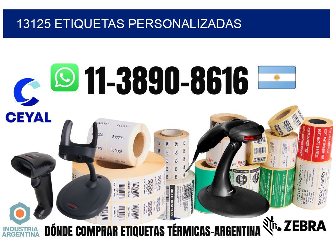 13125 etiquetas personalizadas