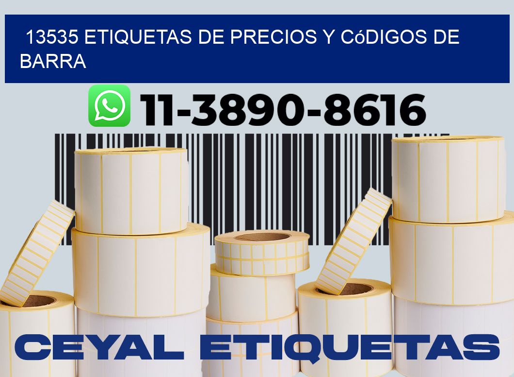 13535 Etiquetas de precios y códigos de barra