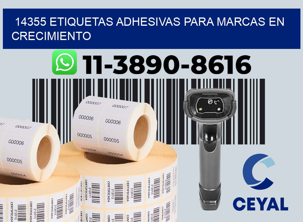 14355 Etiquetas adhesivas para marcas en crecimiento