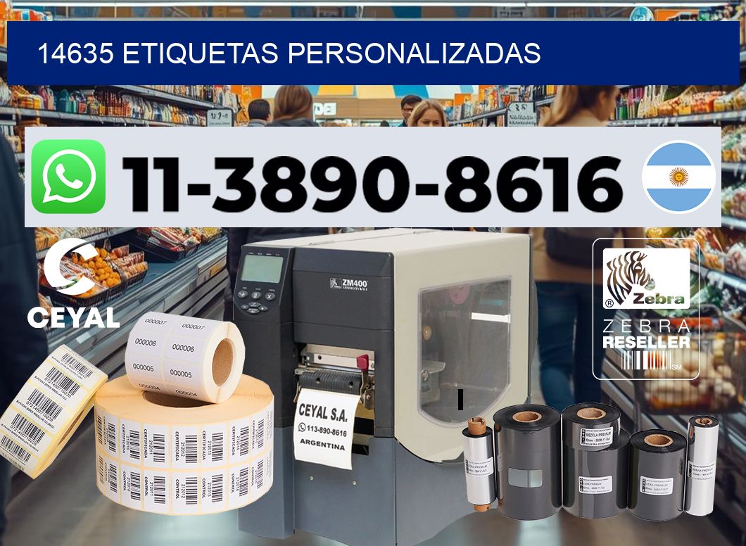 14635 etiquetas personalizadas