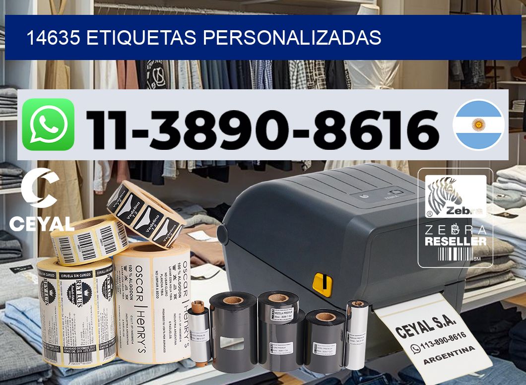 14635 etiquetas personalizadas