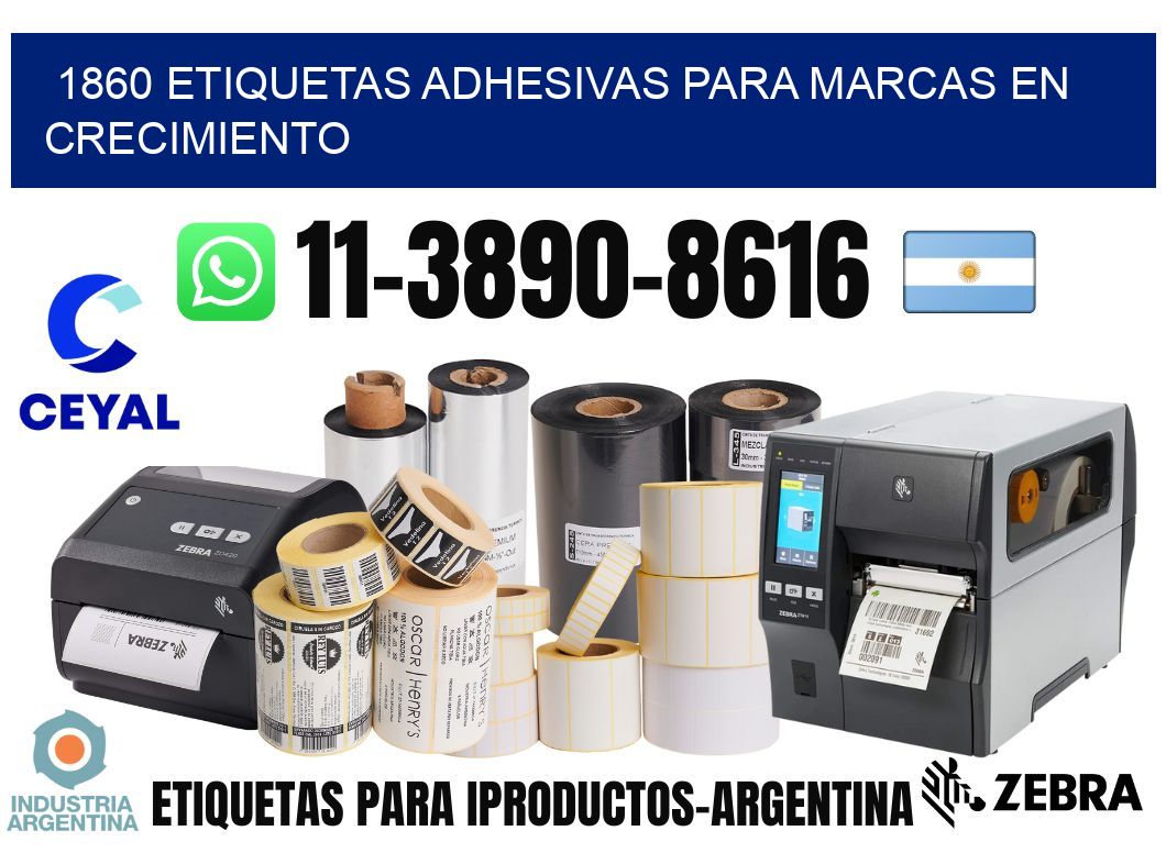 1860 Etiquetas adhesivas para marcas en crecimiento