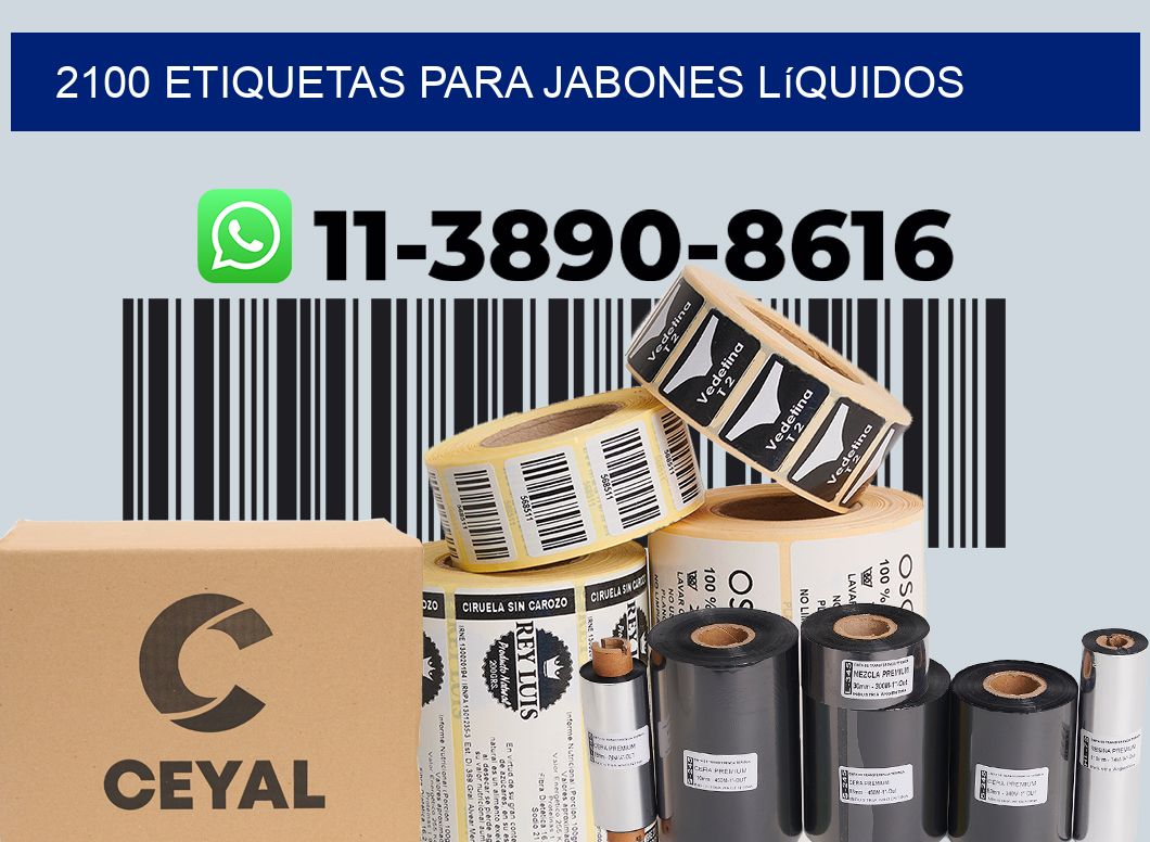 2100 Etiquetas para jabones líquidos