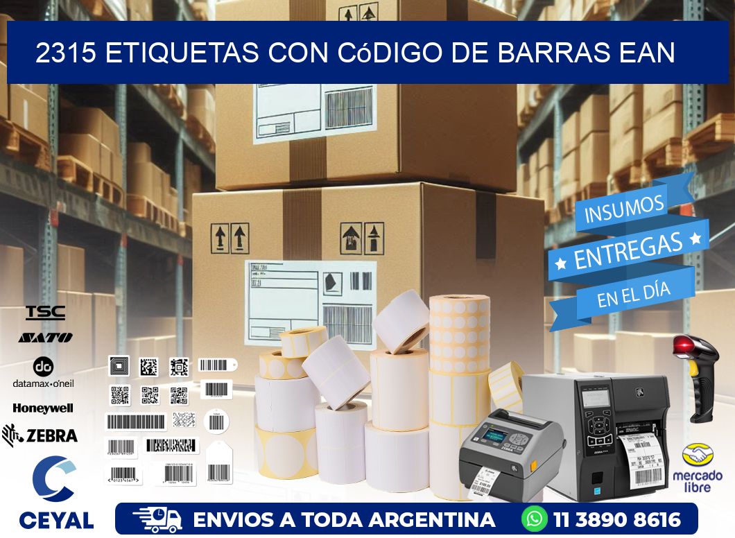 2315 Etiquetas con código de barras EAN