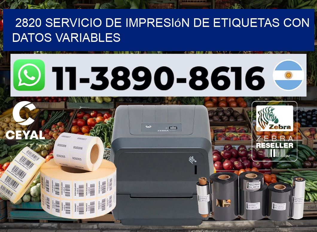 2820 Servicio de impresión de etiquetas con datos variables