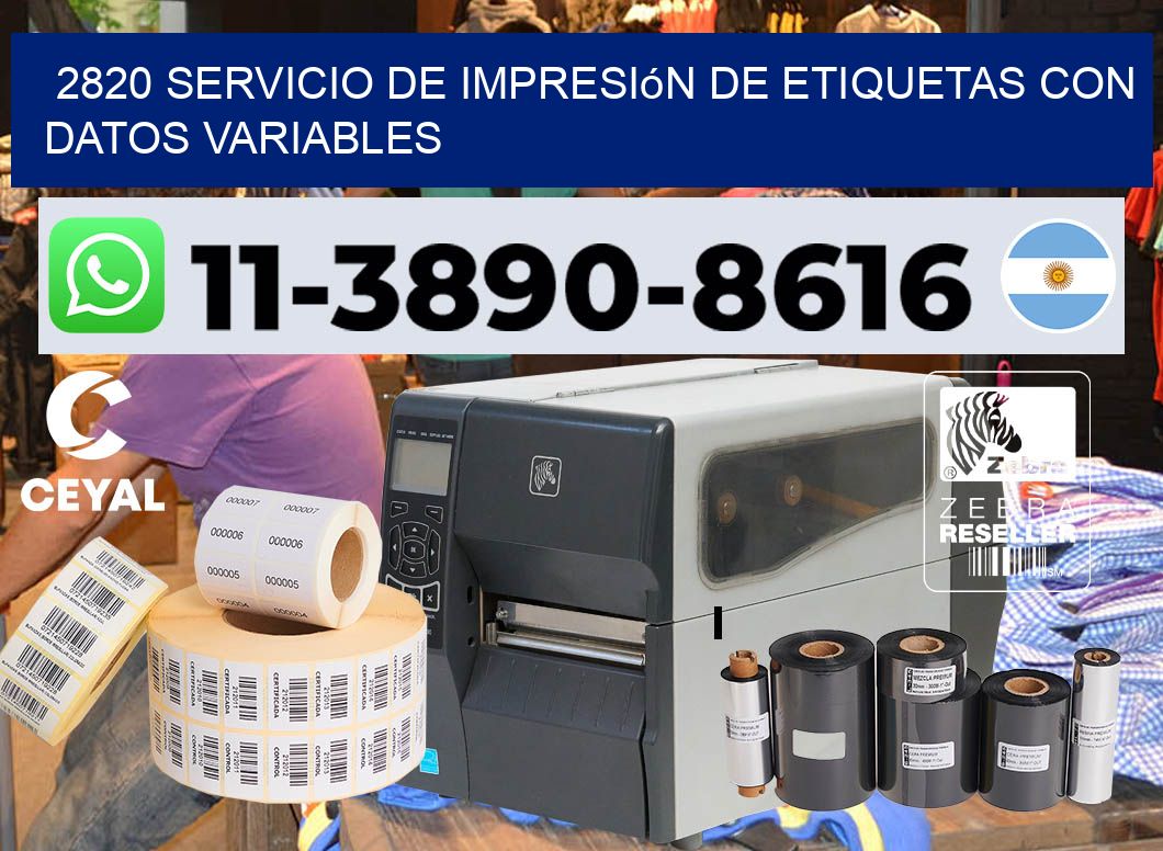 2820 Servicio de impresión de etiquetas con datos variables