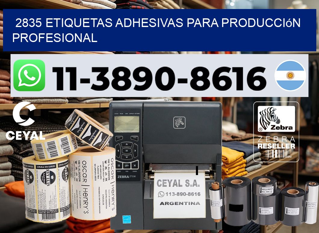 2835 Etiquetas adhesivas para producción profesional