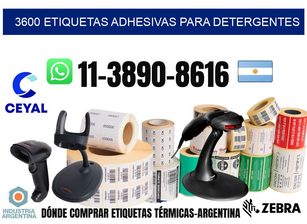 3600 Etiquetas adhesivas para detergentes