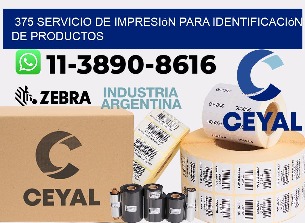 375 Servicio de impresión para identificación de productos
