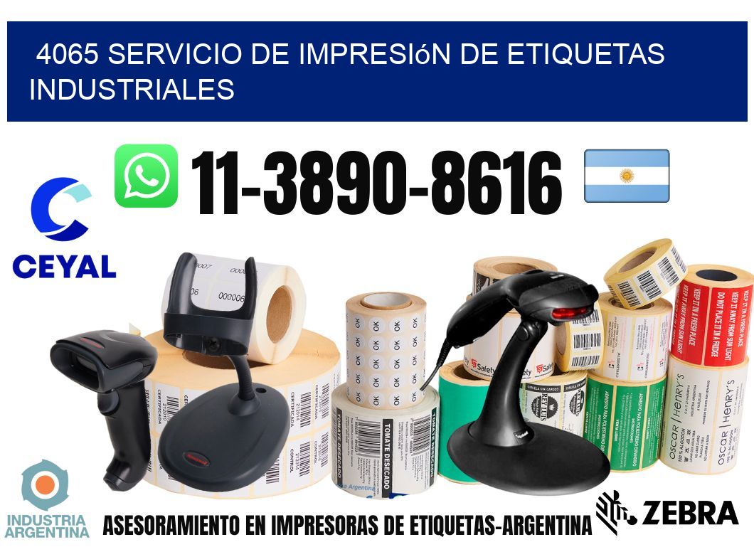 4065 Servicio de impresión de etiquetas industriales