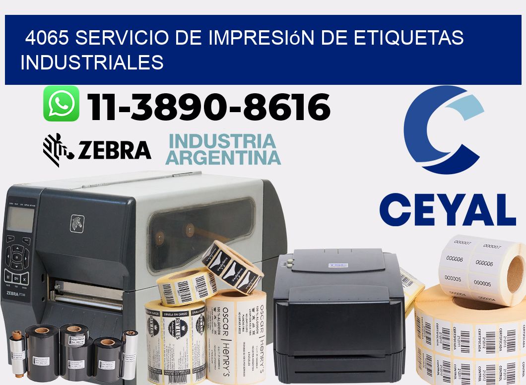 4065 Servicio de impresión de etiquetas industriales