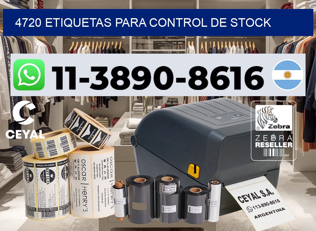 4720 Etiquetas para control de stock