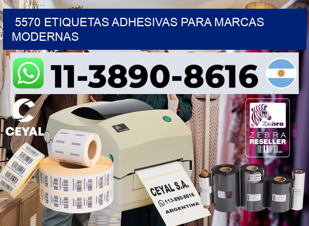 5570 Etiquetas adhesivas para marcas modernas