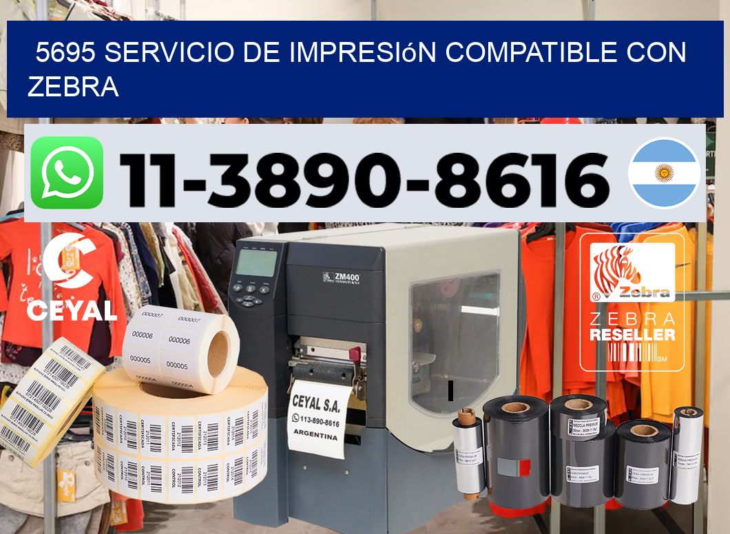 5695 Servicio de impresión compatible con Zebra