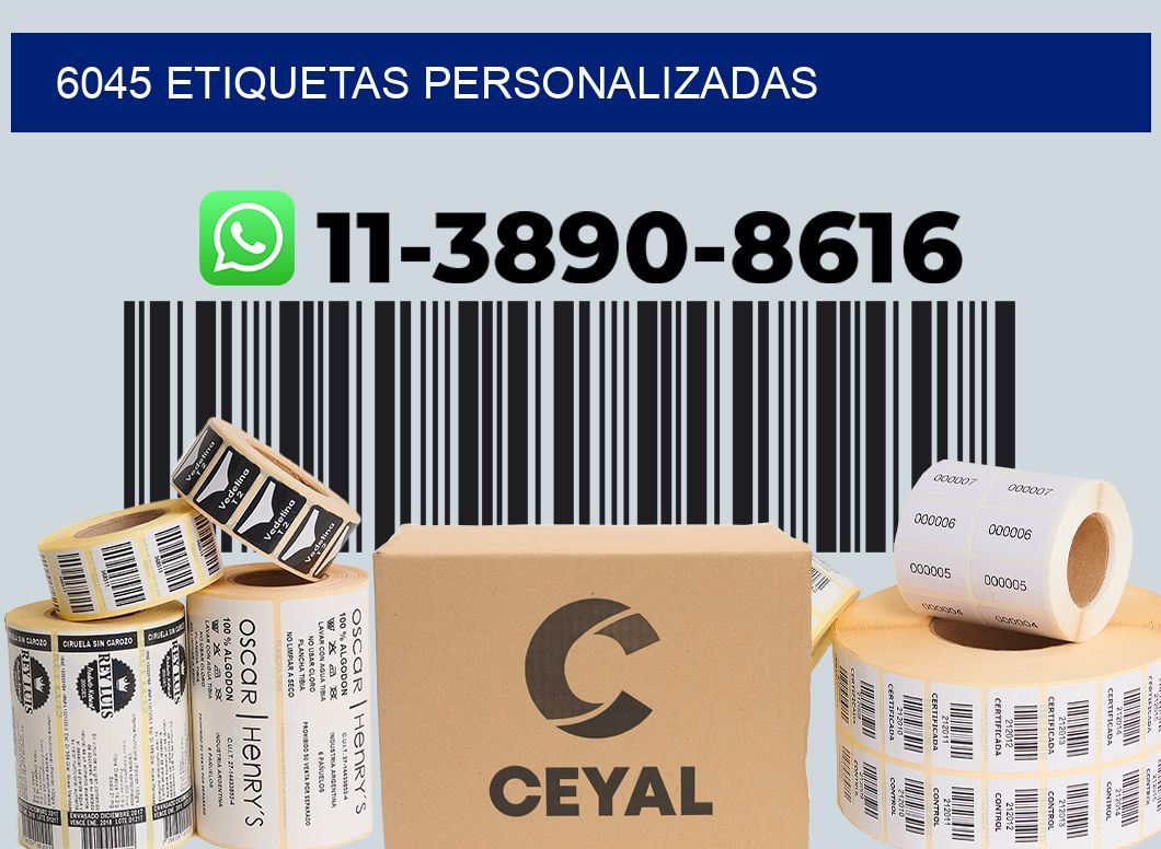 6045 etiquetas personalizadas