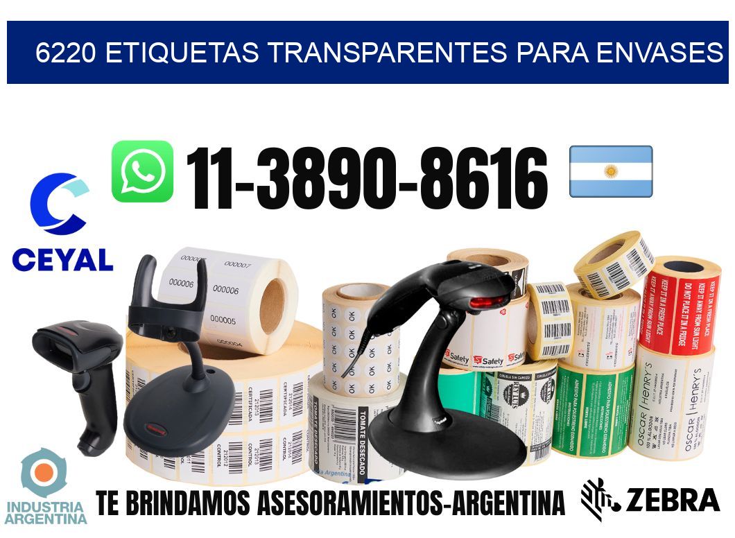6220 Etiquetas transparentes para envases