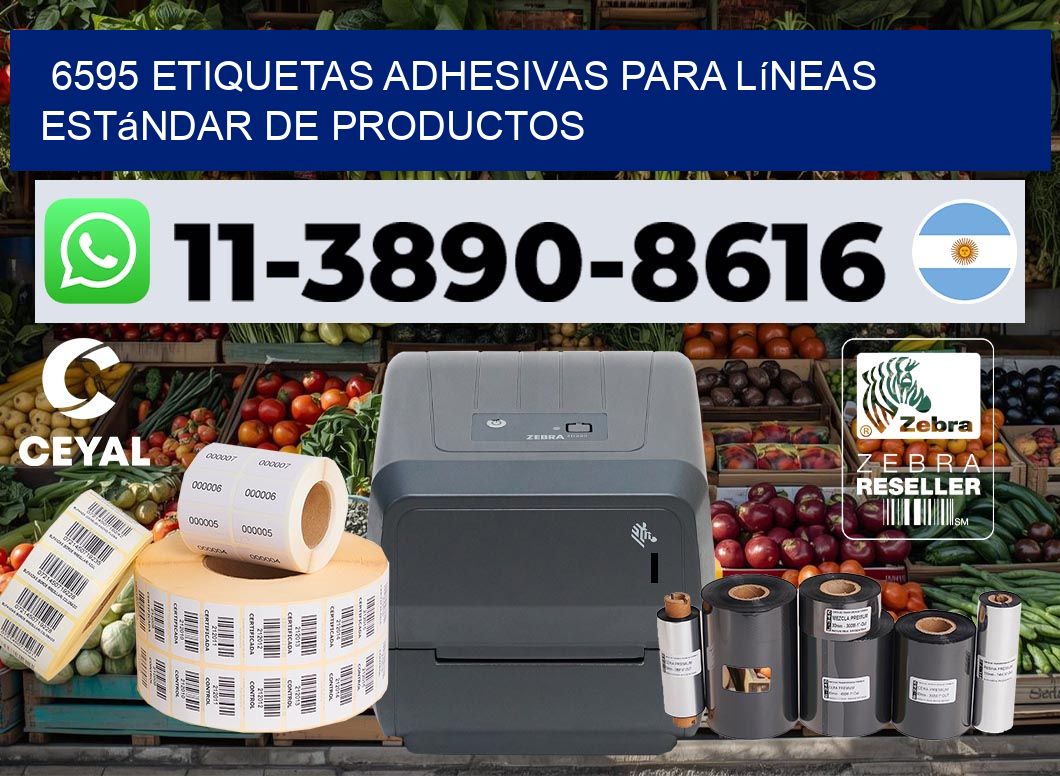 6595 Etiquetas adhesivas para líneas estándar de productos