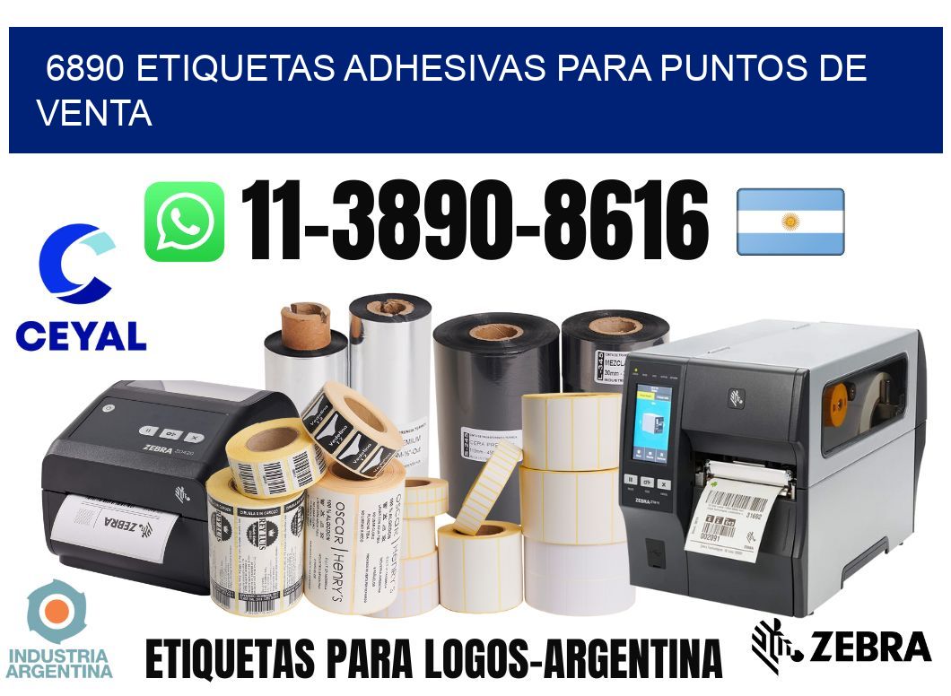6890 Etiquetas adhesivas para puntos de venta