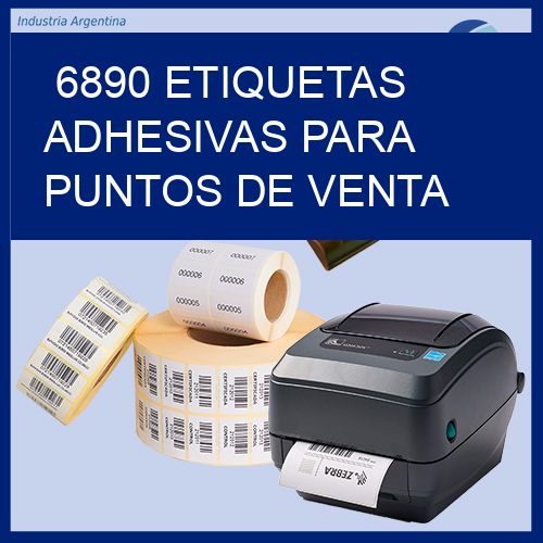 6890 Etiquetas adhesivas para puntos de venta