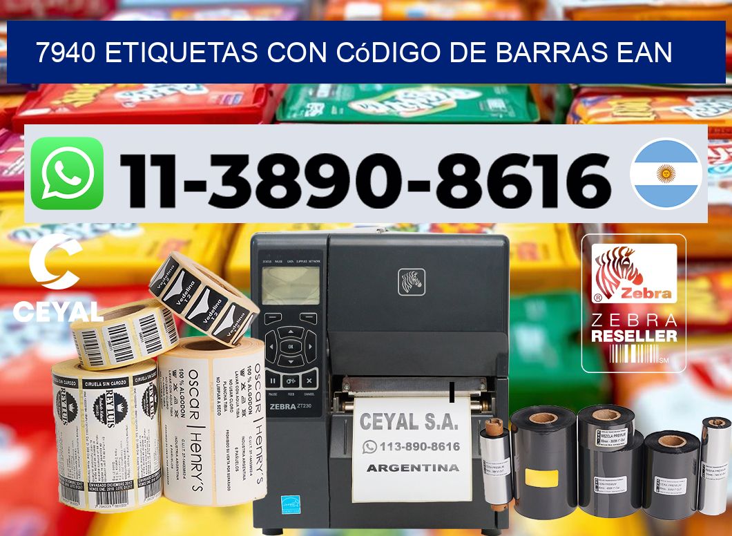 7940 Etiquetas con código de barras EAN