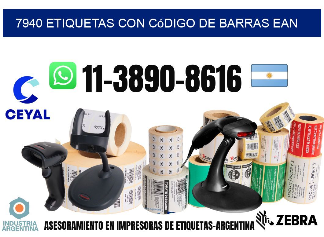 7940 Etiquetas con código de barras EAN