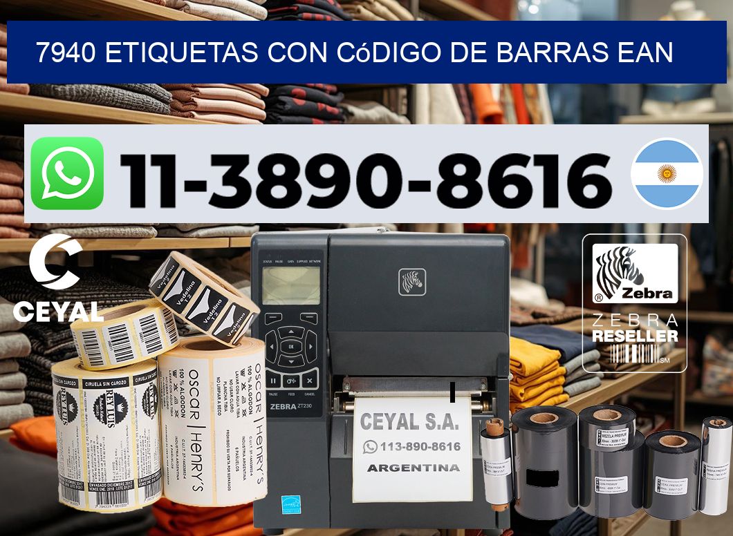 7940 Etiquetas con código de barras EAN