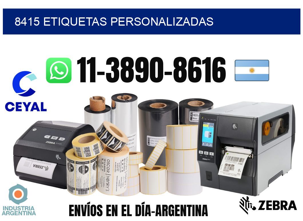 8415 etiquetas personalizadas