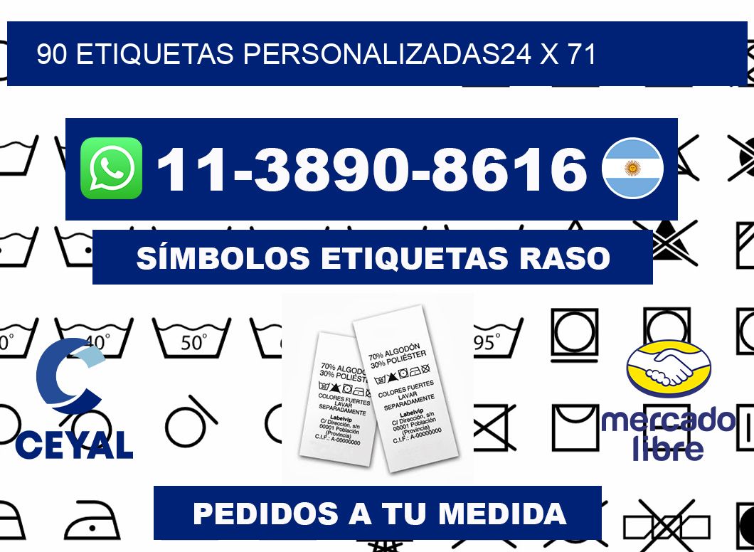 90 ETIQUETAS PERSONALIZADAS24 x 71