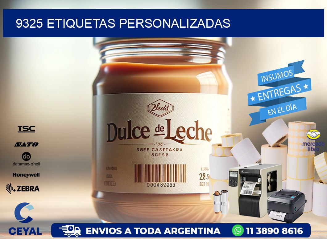 9325 etiquetas personalizadas