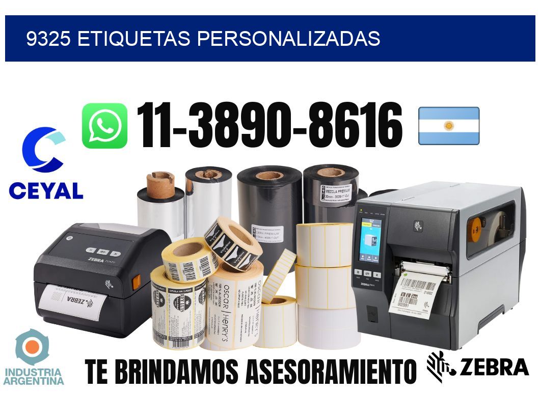 9325 etiquetas personalizadas