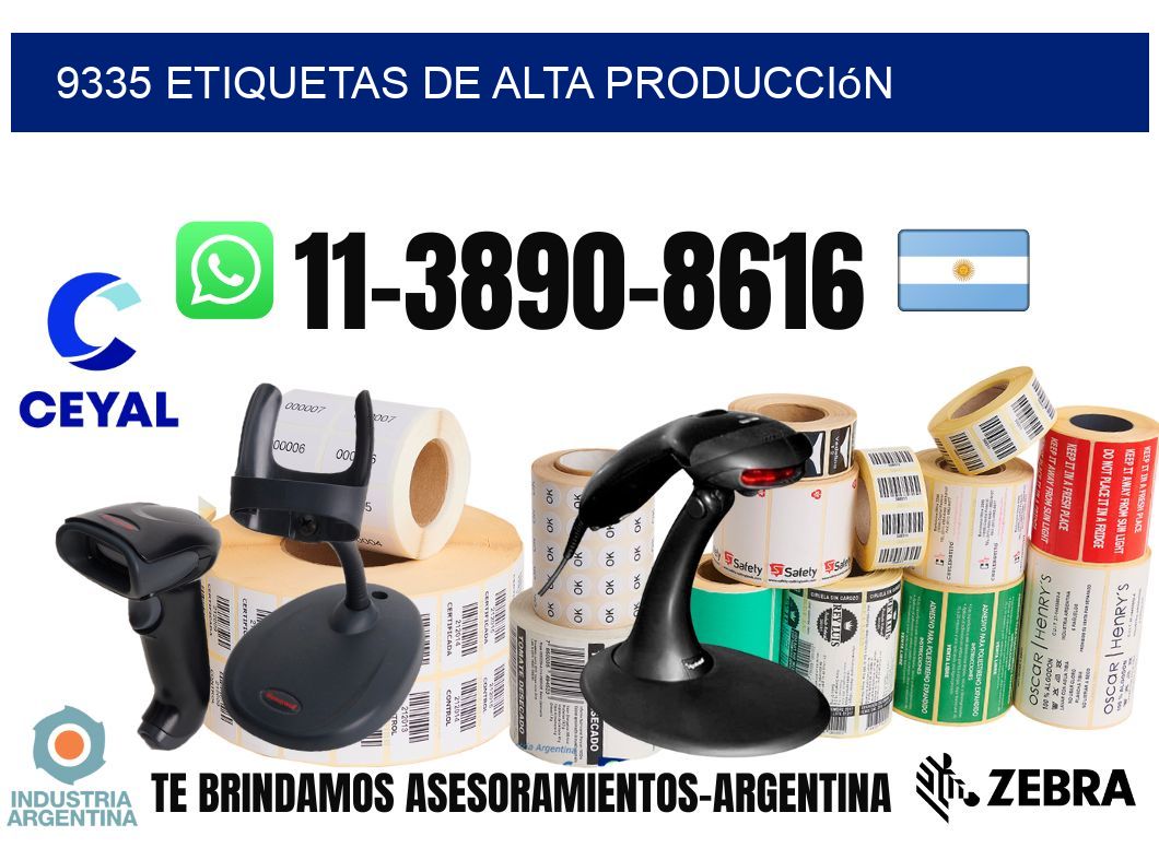 9335 Etiquetas de alta producción