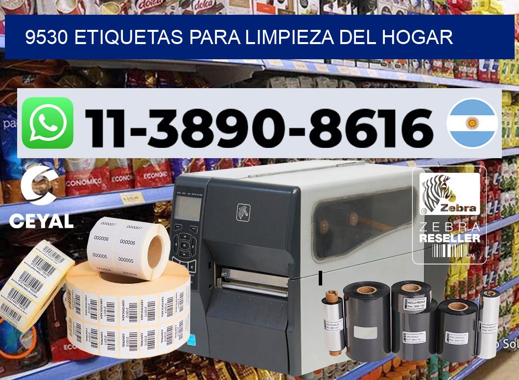 9530 Etiquetas para limpieza del hogar