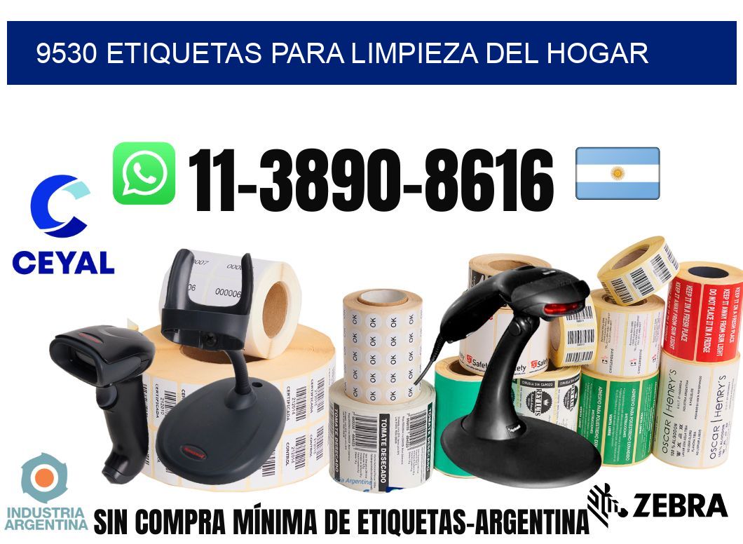 9530 Etiquetas para limpieza del hogar