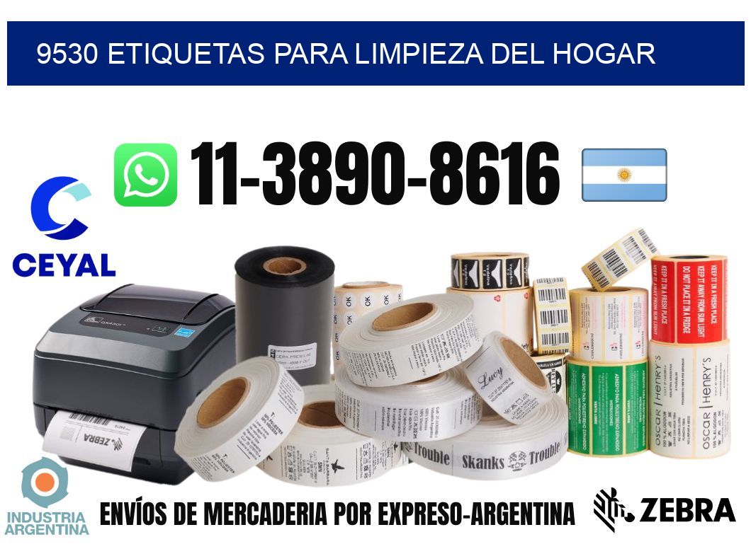 9530 Etiquetas para limpieza del hogar