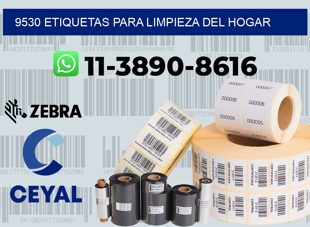 9530 Etiquetas para limpieza del hogar