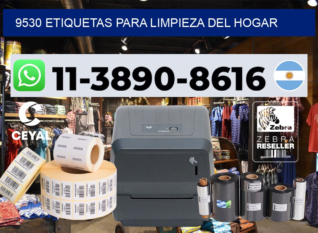 9530 Etiquetas para limpieza del hogar